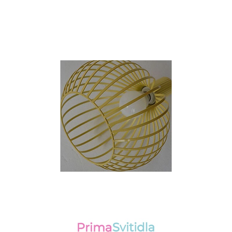 Americká retro smluvně kovaná lustrová lampa z tepaného železa Birdcage
