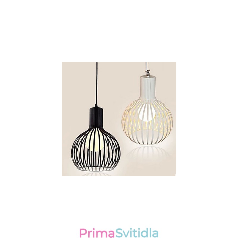Americká retro smluvně kovaná lustrová lampa z tepaného železa Birdcage