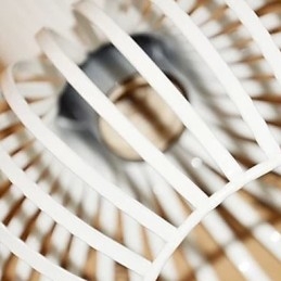 Americká retro smluvně kovaná lustrová lampa z tepaného železa Birdcage