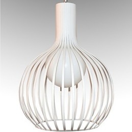 Americká retro smluvně kovaná lustrová lampa z tepaného železa Birdcage