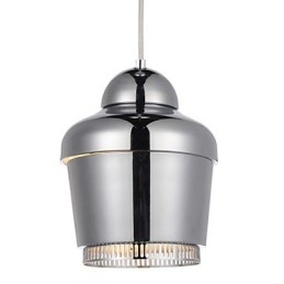 Závěsná lampa 1 Světlo Moderní Jednoduchost Zlatá Chrom Černá Bílá Kovový lustr z uhlíkové oceli