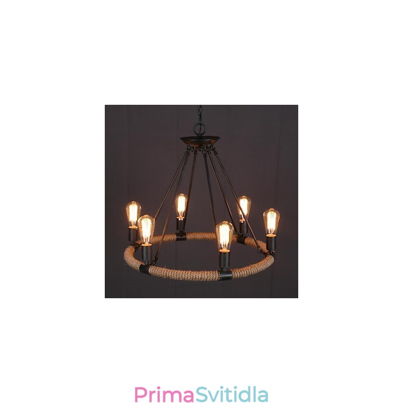 Kovové závěsné svítidlo ve venkovském mini stylu