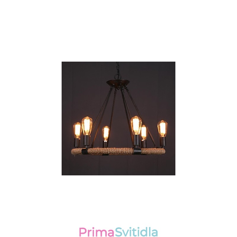Kovové závěsné svítidlo ve venkovském mini stylu