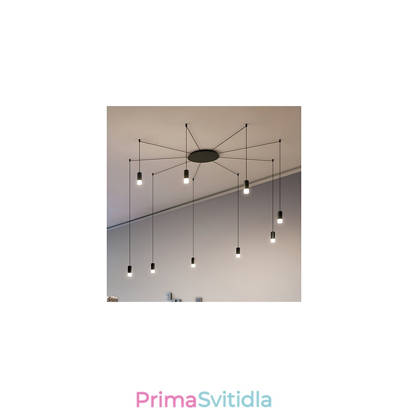 Závěsné svítidlo s designem staženého a geometrického kabelu v severní Evropě