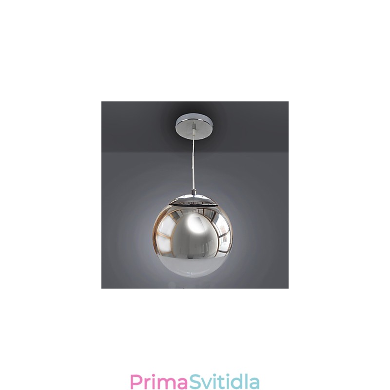 Moderní galvanicky pokovené závěsné světlo v mini stylu Globe