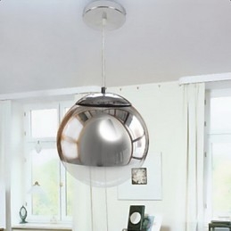 Moderní galvanicky pokovené závěsné světlo v mini stylu Globe