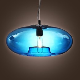 Závěsné světlo Moderní design Modrá skleněná žárovka Včetně