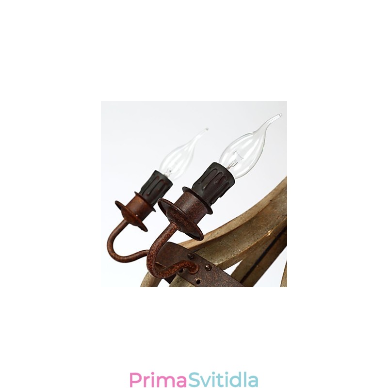 Vintage Mini styl malba dřevěný bambusový lustr