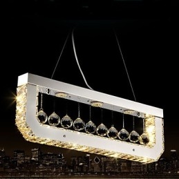 Křišťálový Lustr Droplight Obdélníkového žlutého Světla