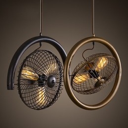 Retro klasické kovové stropní ventilátorové osvětlení Jednoduché závěsné svítidlo Cafe závěsné svítidlo