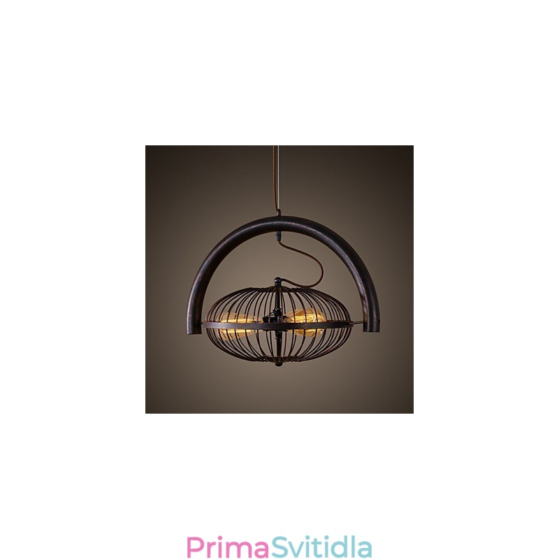 Retro klasické kovové stropní ventilátorové osvětlení Jednoduché závěsné svítidlo Cafe závěsné svítidlo