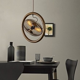 Retro klasické kovové stropní ventilátorové osvětlení Jednoduché závěsné svítidlo Cafe závěsné svítidlo