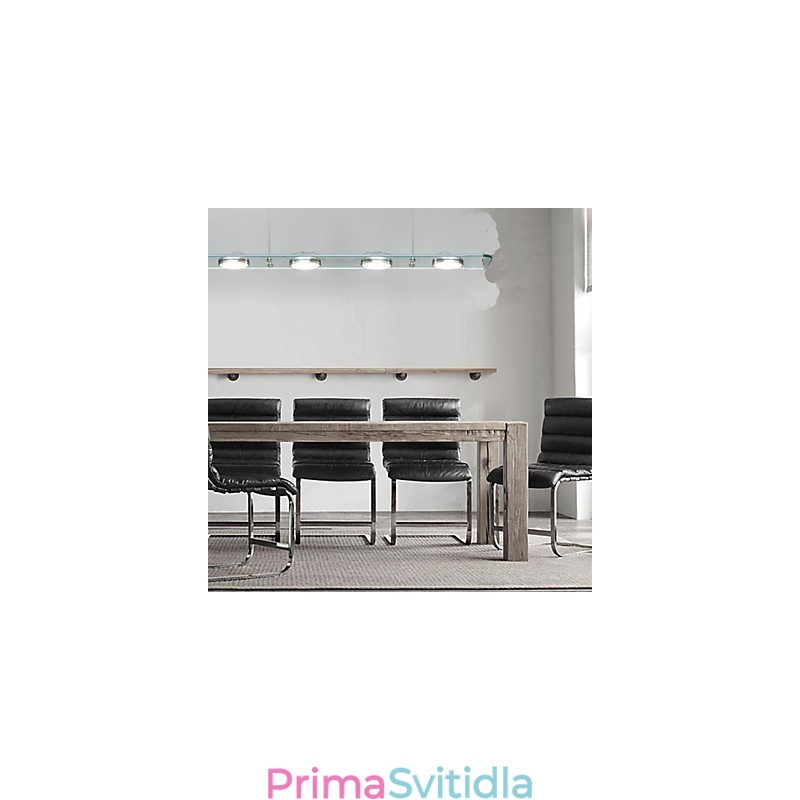 Restaurační stolní lampa obdélníkové sklo
