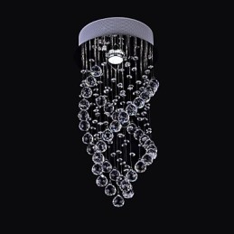 Moderní současná křišťálová zapuštěná montáž Crystal Chrome Crystal