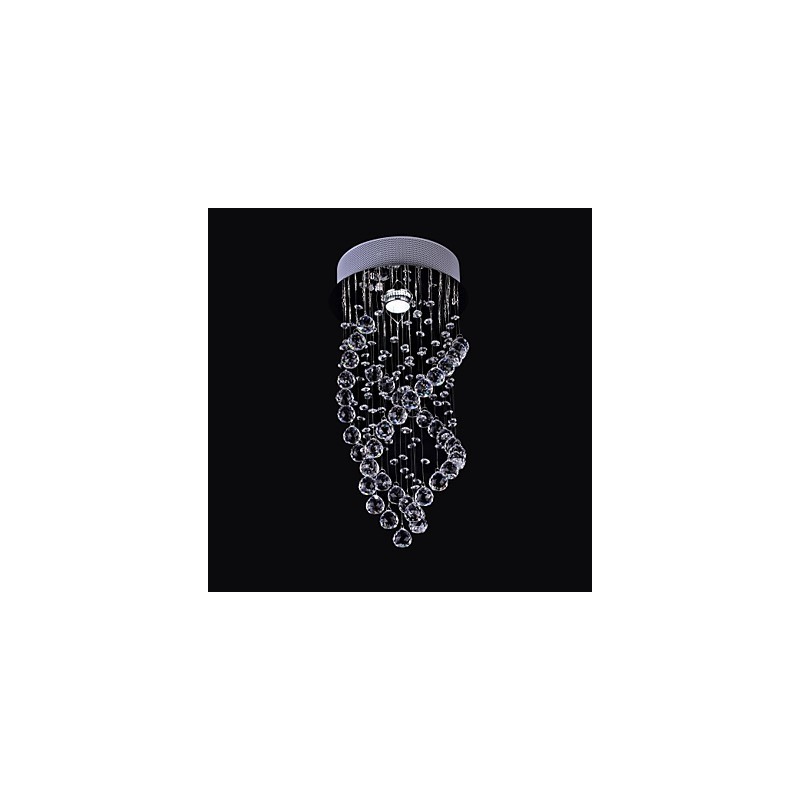 Moderní současná křišťálová zapuštěná montáž Crystal Chrome Crystal