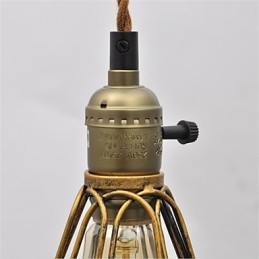 Americký country Vintage jednohlavý lotosový železný lustr