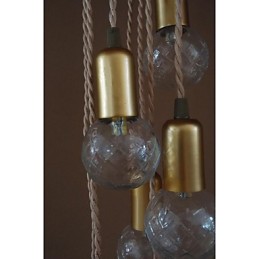Tradiční klasický rustikální Lodge Vintage Retro Lucerna Buben Country Globe Mini Styl Malba Skleněné závěsné světlo