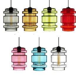 Candy Color Jednohlavý umělecký skleněný lustr Skleněné stínidlo (Bílá Šedá Žlutá Zelená Červená Růžová Modrá)