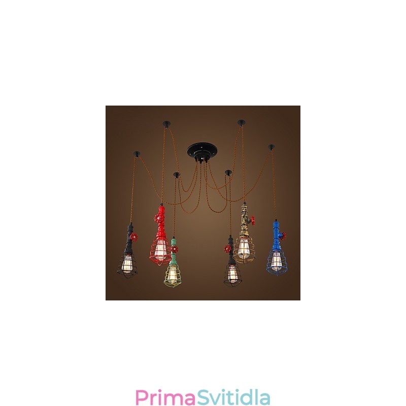 6 světel Vintage závěsné světlo vodní dýmka designová světla