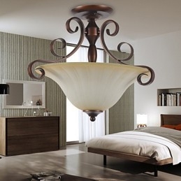 Rustic Lodge Vintage Mini styl malba kovové závěsné světlo