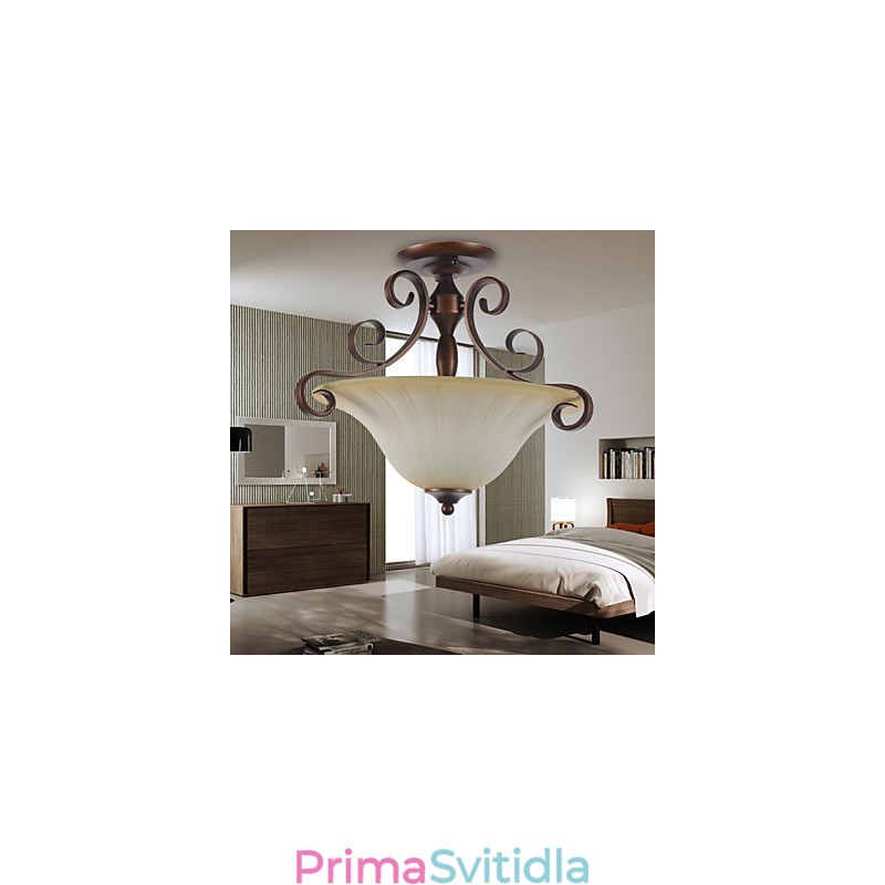 Rustic Lodge Vintage Mini styl malba kovové závěsné světlo