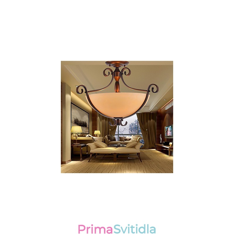Rustic Lodge Vintage Mini styl malba kovové závěsné světlo