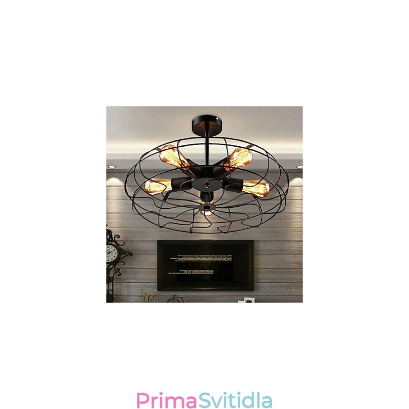 Industriální vintage kovová závěsná lampa Steampunk stropní lustr
