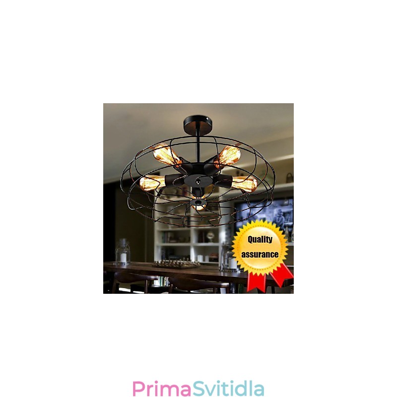 Industriální vintage kovová závěsná lampa Steampunk stropní lustr