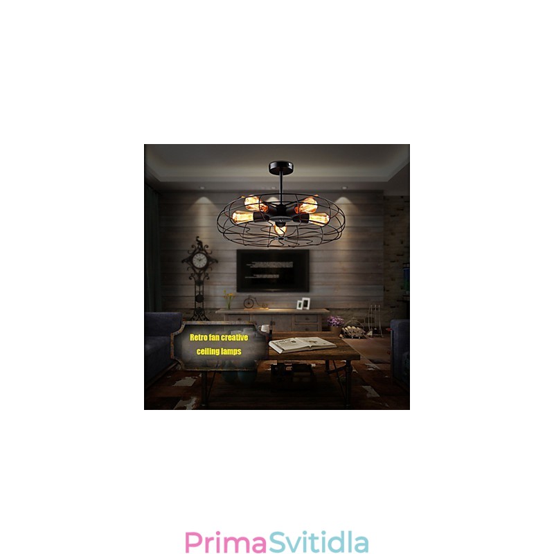 Industriální vintage kovová závěsná lampa Steampunk stropní lustr