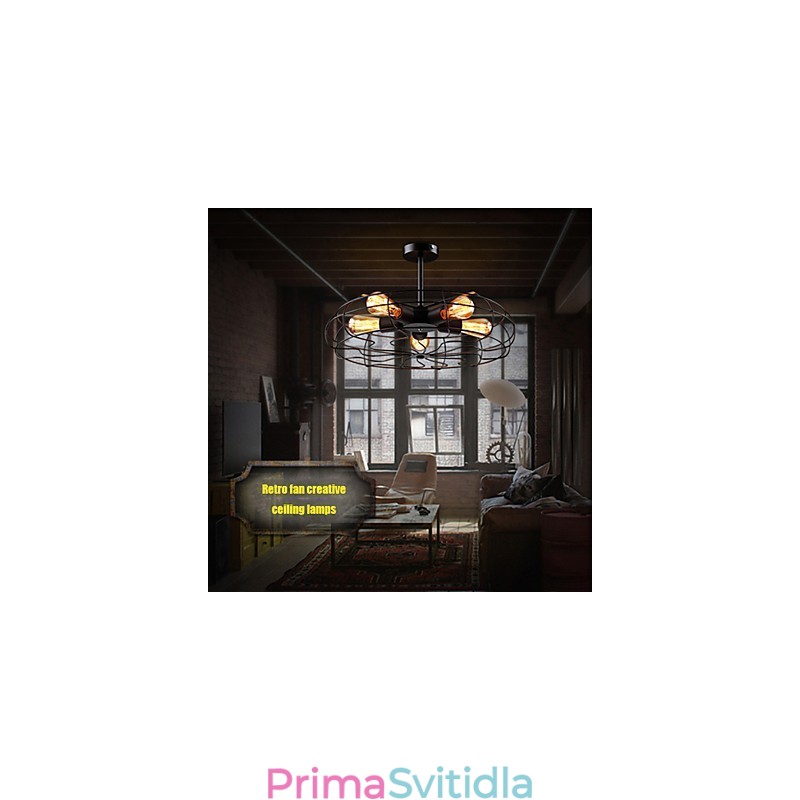 Industriální vintage kovová závěsná lampa Steampunk stropní lustr