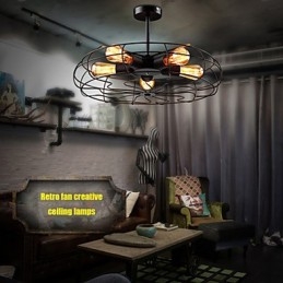 Industriální vintage kovová závěsná lampa Steampunk stropní lustr