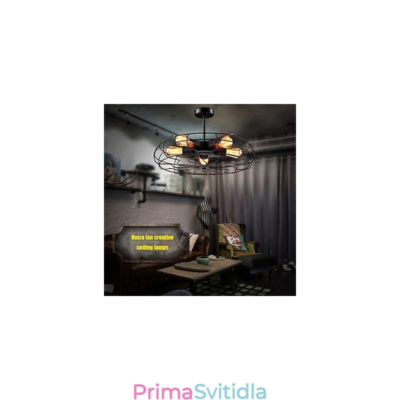 Industriální vintage kovová závěsná lampa Steampunk stropní lustr