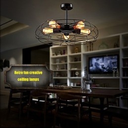 Industriální vintage kovová závěsná lampa Steampunk stropní lustr