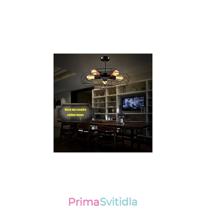 Industriální vintage kovová závěsná lampa Steampunk stropní lustr
