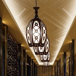 Současná a smluvní kreativní dřevěná závěsná lampa lampa