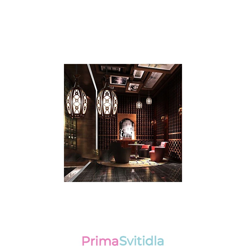 Současná a smluvní kreativní dřevěná závěsná lampa lampa