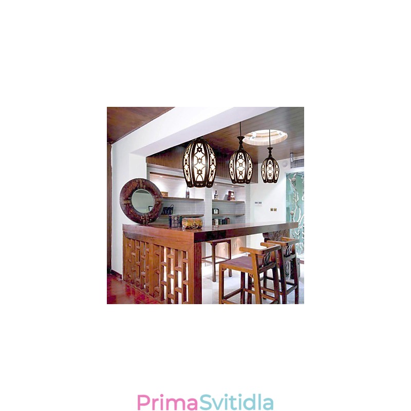 Současná a smluvní kreativní dřevěná závěsná lampa lampa