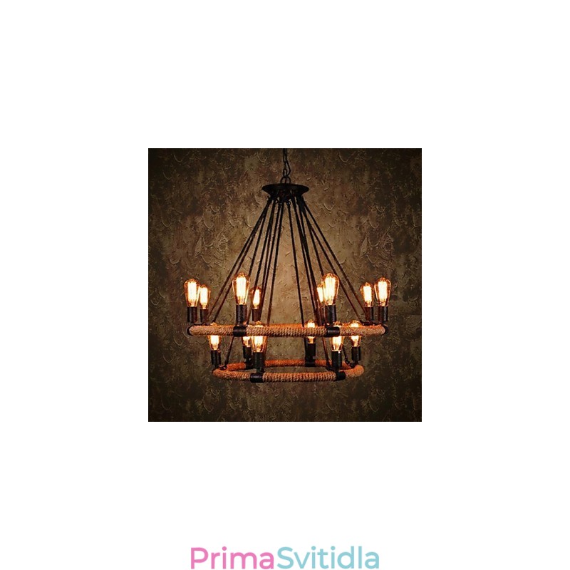 Tradiční klasický rustikální Lodge Vintage Retro Country Malba Kovové závěsné světlo