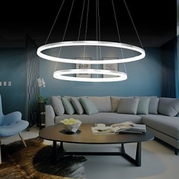 Moderní designové závěsné svítidlo 4 vysoce kvalitní akrylové dvojité kroužky