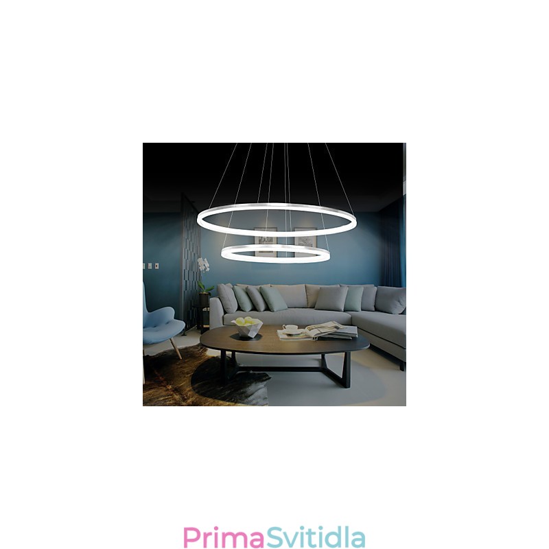 Moderní designové závěsné svítidlo 4 vysoce kvalitní akrylové dvojité kroužky
