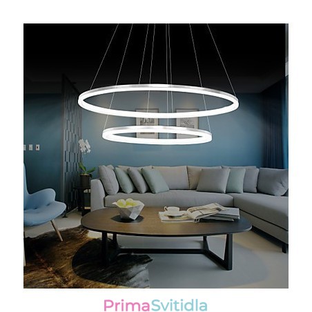 Moderní designové závěsné svítidlo 4 vysoce kvalitní akrylové dvojité kroužky Moderní designové závěsné svítidlo 4 vysoce kvalitní akrylové dvojité kroužky