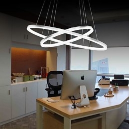 Moderní designové závěsné svítidlo 4 vysoce kvalitní akrylové dvojité kroužky