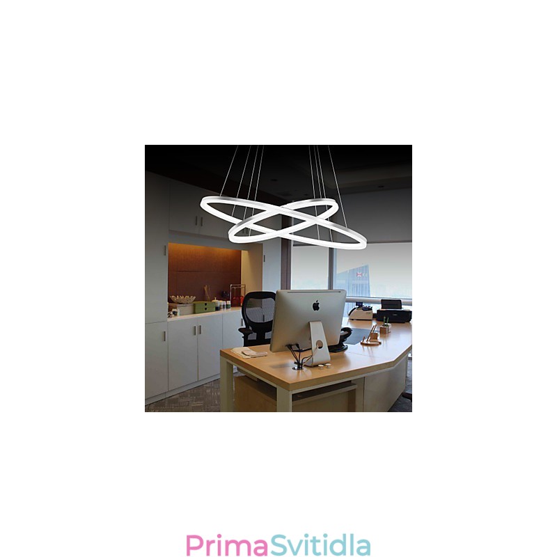 Moderní designové závěsné svítidlo 4 vysoce kvalitní akrylové dvojité kroužky