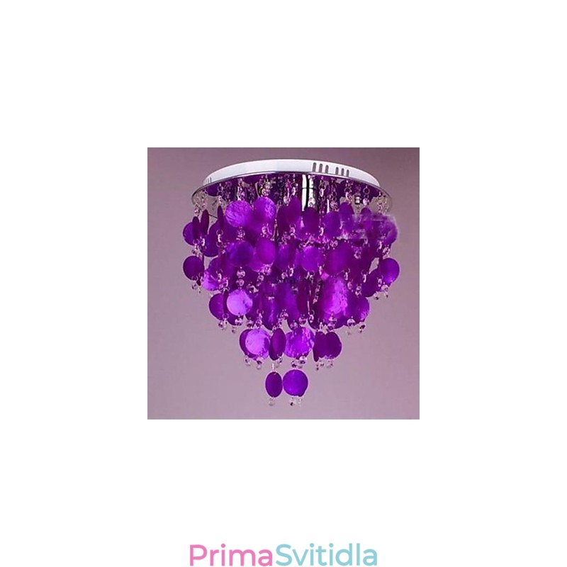 Teplé křišťálové stropní svítidlo