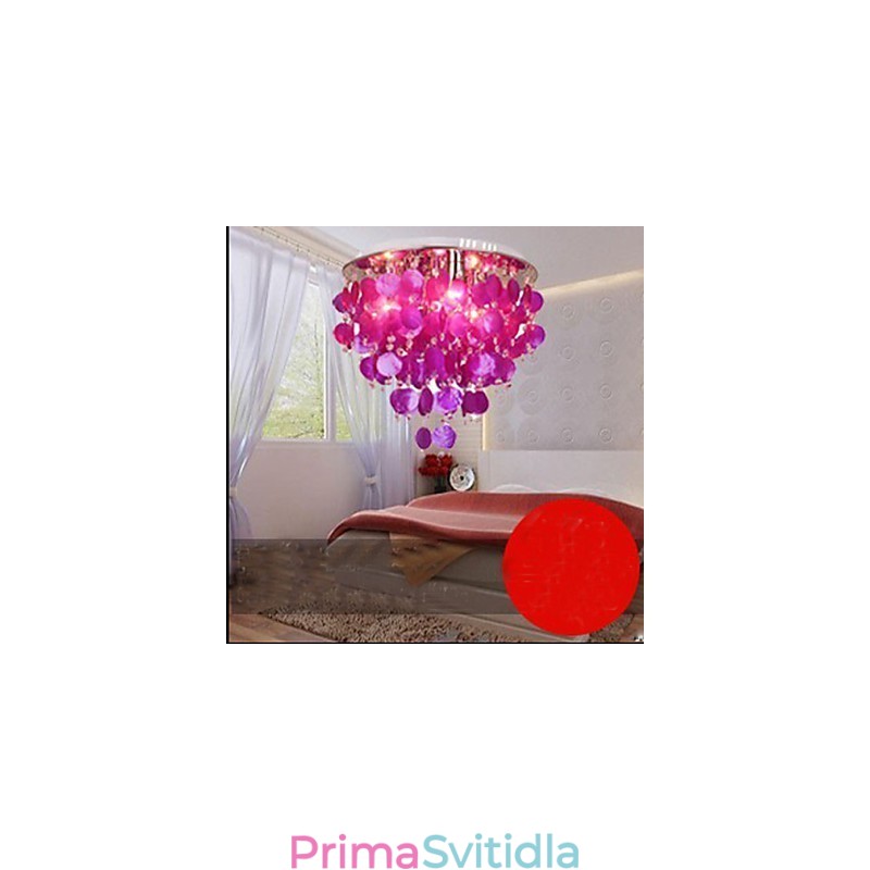 Teplé křišťálové stropní svítidlo