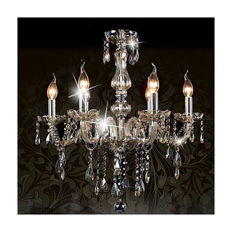 6 světel Luxusní křišťálový lustr Cognac Color K9 Crystal Lustr