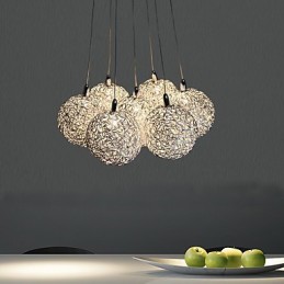Moderní galvanizované kovové závěsné svítidlo v moderním mini stylu