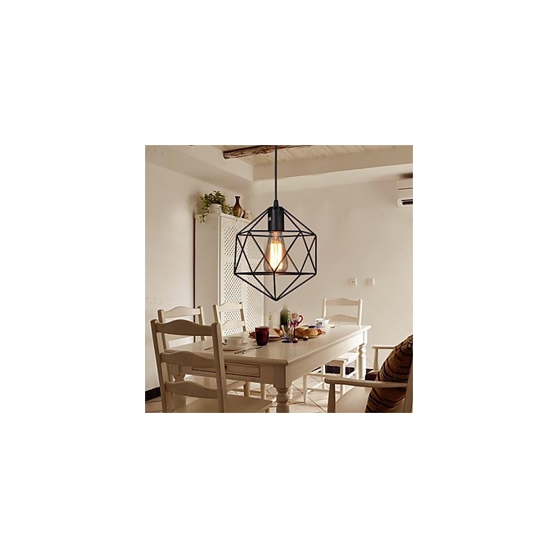 Geometrické linie Diamond kované železné závěsné lustrové světlo moderní moderní