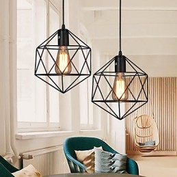 Geometrické linie Diamond kované železné závěsné lustrové světlo moderní moderní