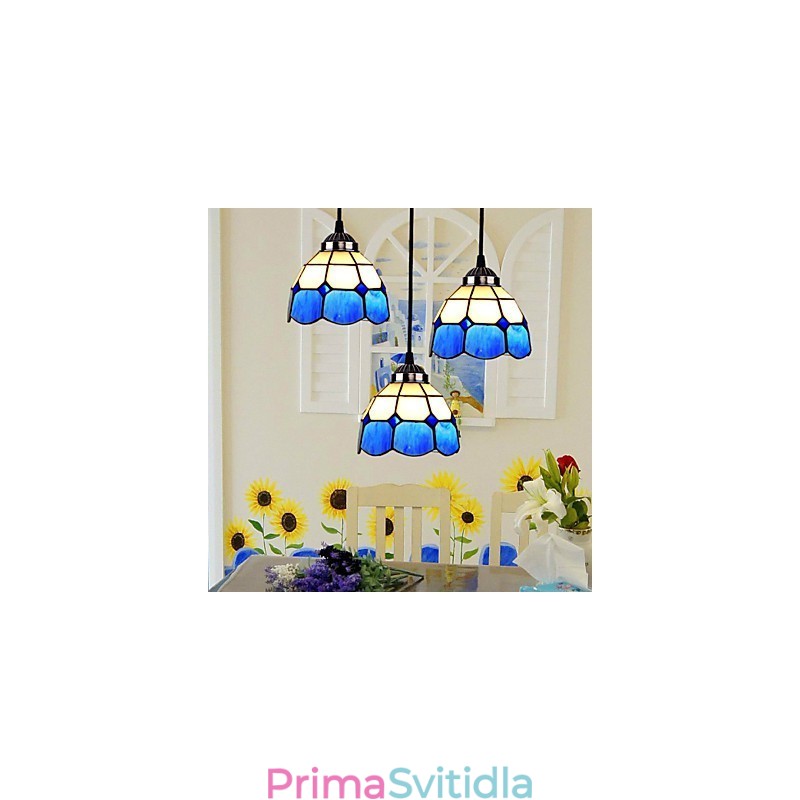 Evropské smluvní Droplight Skleněné Stínidlo Lampy A Lucerny Středomoří